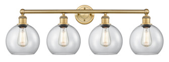 Edison Four Light Bath Vanity in Brushed Brass (405|616-4W-BB-G122-8)