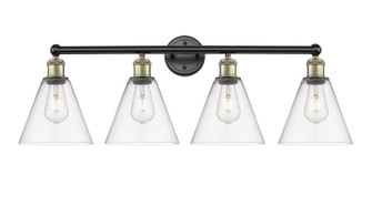 Edison Four Light Bath Vanity in Black Antique Brass (405|616-4W-BAB-GBC-82)