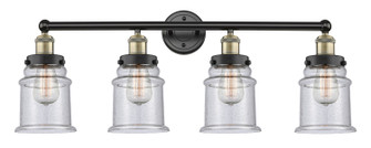 Edison Four Light Bath Vanity in Black Antique Brass (405|616-4W-BAB-G184)