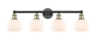 Edison Four Light Bath Vanity in Black Antique Brass (405|616-4W-BAB-G121-6)