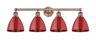 Edison Four Light Bath Vanity in Antique Copper (405|616-4W-AC-MBD-75-RD)