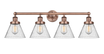 Edison Four Light Bath Vanity in Antique Copper (405|616-4W-AC-G44) Edison Four Light Bath Vanity in Antique Copper (405|616-4W-AC-G44)