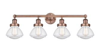 Edison Four Light Bath Vanity in Antique Copper (405|616-4W-AC-G324)
