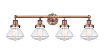 Edison Four Light Bath Vanity in Antique Copper (405|616-4W-AC-G322)