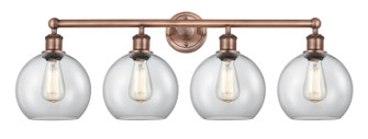 Edison Four Light Bath Vanity in Antique Copper (405|616-4W-AC-G122-8)
