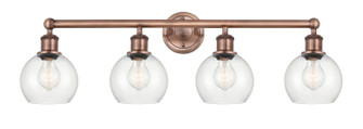 Edison Four Light Bath Vanity in Antique Copper (405|616-4W-AC-G122-6)