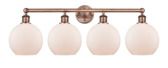Edison Four Light Bath Vanity in Antique Copper (405|616-4W-AC-G121-8)