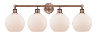 Edison Four Light Bath Vanity in Antique Copper (405|616-4W-AC-G121-8)