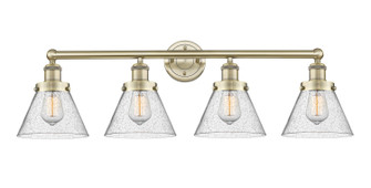 Edison Four Light Bath Vanity in Antique Brass (405|616-4W-AB-G44)