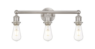 Edison Three Light Bath Vanity in Satin Nickel (405|616-3W-SN)