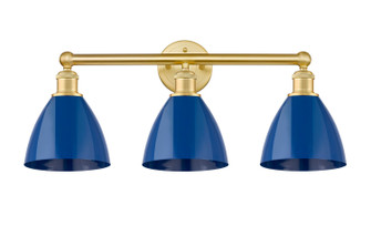 Edison Three Light Bath Vanity in Satin Gold (405|616-3W-SG-MBD-75-BL)