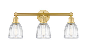 Edison Three Light Bath Vanity in Satin Gold (405|616-3W-SG-G442)