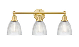 Edison Three Light Bath Vanity in Satin Gold (405|616-3W-SG-G382)