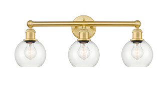 Edison Three Light Bath Vanity in Satin Gold (405|616-3W-SG-G122-6)