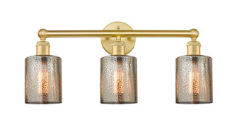 Edison Three Light Bath Vanity in Satin Gold (405|616-3W-SG-G116)