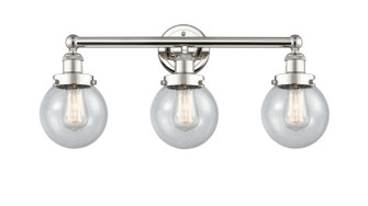 Edison Three Light Bath Vanity in Polished Nickel (405|616-3W-PN-G204-6)