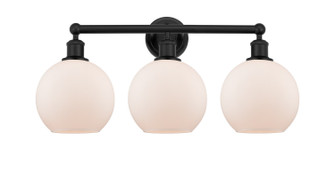 Edison Three Light Bath Vanity in Matte Black (405|616-3W-BK-G121-8)