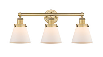 Edison Three Light Bath Vanity in Brushed Brass (405|616-3W-BB-G61)