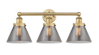 Edison Three Light Bath Vanity in Brushed Brass (405|616-3W-BB-G43)