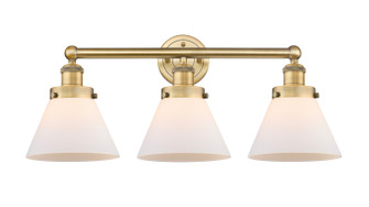 Edison Three Light Bath Vanity in Brushed Brass (405|616-3W-BB-G41)