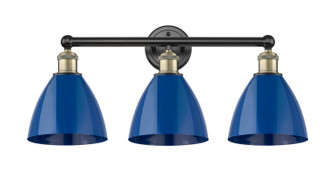 Edison Three Light Bath Vanity in Black Antique Brass (405|616-3W-BAB-MBD-75-BL)
