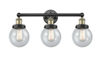 Edison Three Light Bath Vanity in Black Antique Brass (405|616-3W-BAB-G204-6)