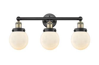 Edison Three Light Bath Vanity in Black Antique Brass (405|616-3W-BAB-G201-6)