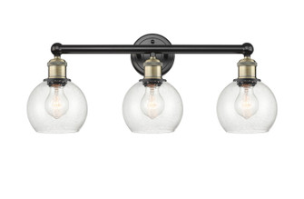 Edison Three Light Bath Vanity in Black Antique Brass (405|616-3W-BAB-G124-6)