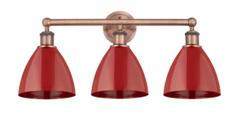 Edison Three Light Bath Vanity in Antique Copper (405|616-3W-AC-MBD-75-RD)