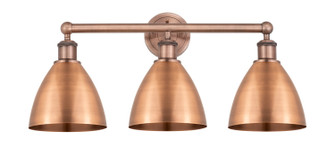 Edison Three Light Bath Vanity in Antique Copper (405|616-3W-AC-MBD-75-AC)