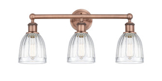 Edison Three Light Bath Vanity in Antique Copper (405|616-3W-AC-G442)