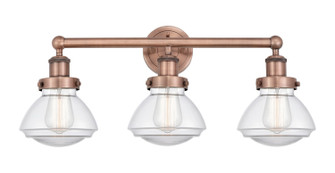 Edison Three Light Bath Vanity in Antique Copper (405|616-3W-AC-G322)