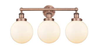 Edison Three Light Bath Vanity in Antique Copper (405|616-3W-AC-G201-8)