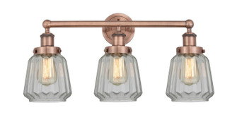 Edison Three Light Bath Vanity in Antique Copper (405|616-3W-AC-G142)