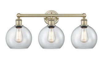 Edison Three Light Bath Vanity in Antique Brass (405|616-3W-AB-G122-8)