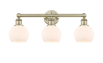 Edison Three Light Bath Vanity in Antique Brass (405|616-3W-AB-G121-6)