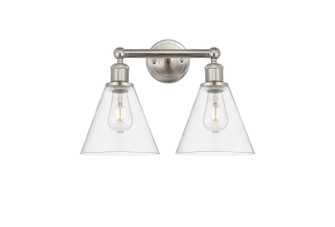 Edison Two Light Bath Vanity in Satin Nickel (405|616-2W-SN-GBC-82)