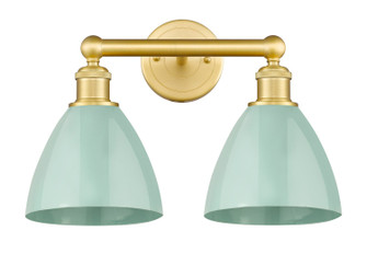 Edison Two Light Bath Vanity in Satin Gold (405|616-2W-SG-MBD-75-SF)
