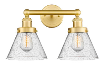 Edison Two Light Bath Vanity in Satin Gold (405|616-2W-SG-G44)