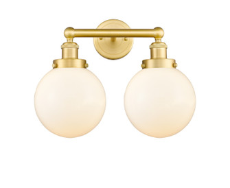 Edison Two Light Bath Vanity in Satin Gold (405|616-2W-SG-G201-8)