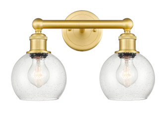 Edison Two Light Bath Vanity in Satin Gold (405|616-2W-SG-G124-6)