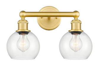 Edison Two Light Bath Vanity in Satin Gold (405|616-2W-SG-G122-6)