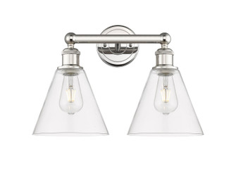 Edison Two Light Bath Vanity in Polished Nickel (405|616-2W-PN-GBC-82)