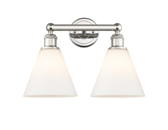 Edison Two Light Bath Vanity in Polished Nickel (405|616-2W-PN-GBC-81)