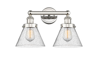 Edison Two Light Bath Vanity in Polished Nickel (405|616-2W-PN-G44)
