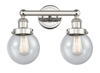 Edison Two Light Bath Vanity in Polished Nickel (405|616-2W-PN-G204-6)