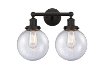 Edison Two Light Bath Vanity in Oil Rubbed Bronze (405|616-2W-OB-G204-8)