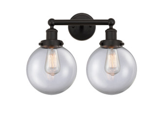 Edison Two Light Bath Vanity in Oil Rubbed Bronze (405|616-2W-OB-G202-8)