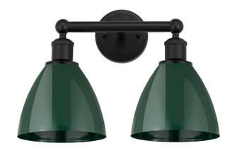 Edison Two Light Bath Vanity in Matte Black (405|616-2W-BK-MBD-75-GR)