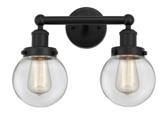 Edison Two Light Bath Vanity in Matte Black (405|616-2W-BK-G202-6)